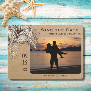 Reserva La Fecha Boda fotográfico de Palm Tree Beach Tropical