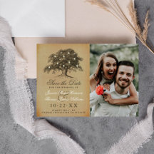 Boda fotográfico de roble antiguo de vintage