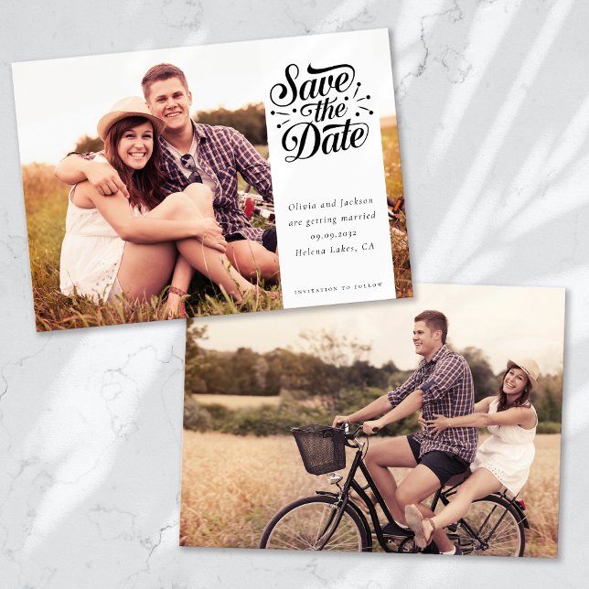 Reserva La Fecha Boda fotográfico de tipografía simple (Subido por el creador)