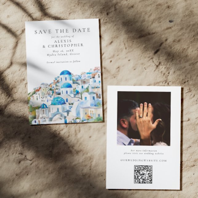 Reserva La Fecha Boda fotográfico del paisaje mediterráneo azul (Subido por el creador)