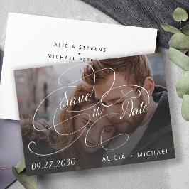 Reserva La Fecha Boda fotográfico elegante y sencillo