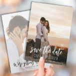 Reserva La Fecha Boda fotográfico moderno y elegante<br><div class="desc">Tu foto y guarda los detalles de la fecha en la parte delantera y otra o la misma foto en la parte posterior. Utilice el enlace adicional del Personalizar y utilice nuestras herramientas de edición para realizar cambios. Elija la opción de impresión de alta definición para una mejor calidad de...</div>