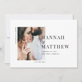 Reserva La Fecha Boda fotográfico moderno y elegante de tipografía