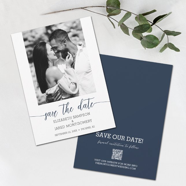 Reserva La Fecha Boda fotográfico Navy Blue (Subido por el creador)