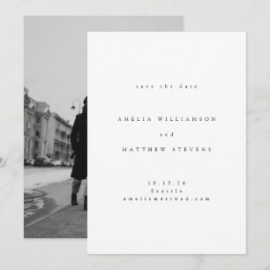 Reserva La Fecha Boda fotográfico tradicional de tipografía minimal