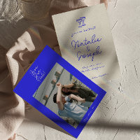 Boda fotográfico único con retro azul dibujado a m