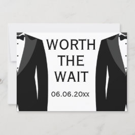 Reserva La Fecha Boda Gay en Blanco y Negro Vale La Pena Esperar