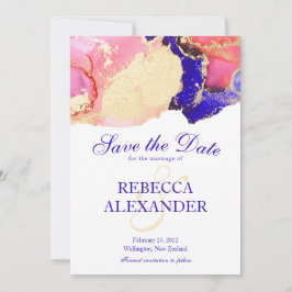 Reserva La Fecha Boda Gold Purple Agate