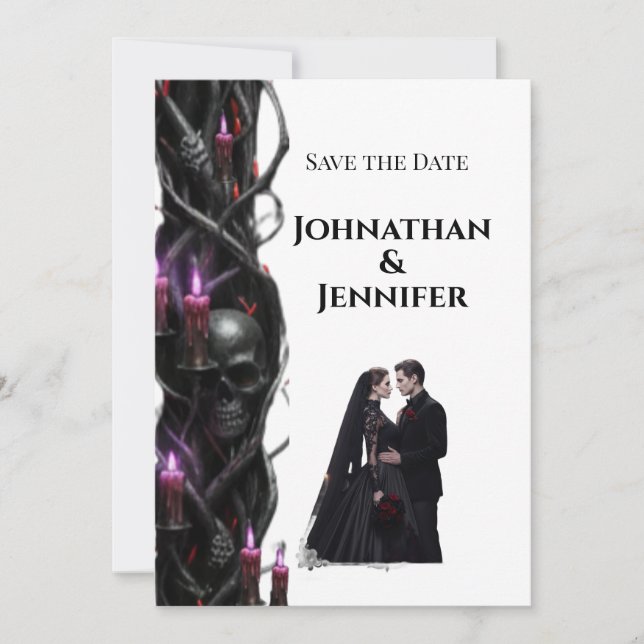 Reserva La Fecha Boda Gótica de Vampire de Noche Eterna Romance Osc (Anverso)