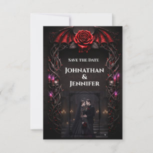 Reserva La Fecha Boda Gótica de Vampire de Noche Eterna Romance Osc
