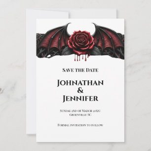 Reserva La Fecha Boda Gótica de Vampire de Noche Eterna Romance Osc