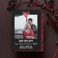 Boda Gótica Floral Foto Corazón Hasta la Muerte