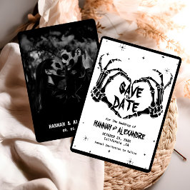 Reserva La Fecha Boda Gótica Oscura y Tenebrosa de Halloween