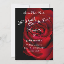 Boda Gótica Rosa Negra Oscura Atrevida y Temperame