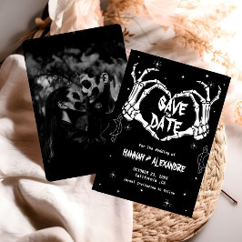 Reserva La Fecha Boda gótico de Halloween Dark Moody