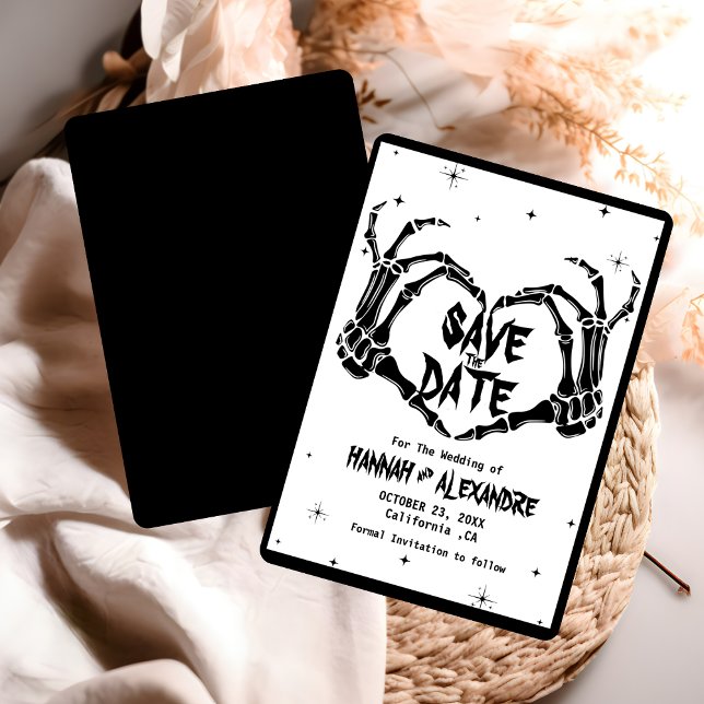 Reserva La Fecha Boda gótico de Halloween Dark Moody (Subido por el creador)