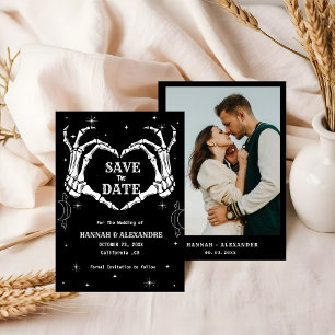 Reserva La Fecha Boda gótico de Halloween Dark Moody