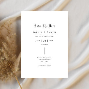 Reserva La Fecha Boda gótico simple en línea  romántico