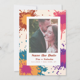 Reserva La Fecha Boda Graffiti Multicolor Guardar la foto de la fec