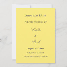 Reserva La Fecha Boda gris amarillo elegante salva la fecha