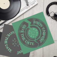 Boda Groovy del Rétro Emerald Green Vinyl Record