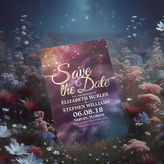 Reserva La Fecha Boda Guardar La Fecha Moda Estrella Constellations (Subido por el creador)