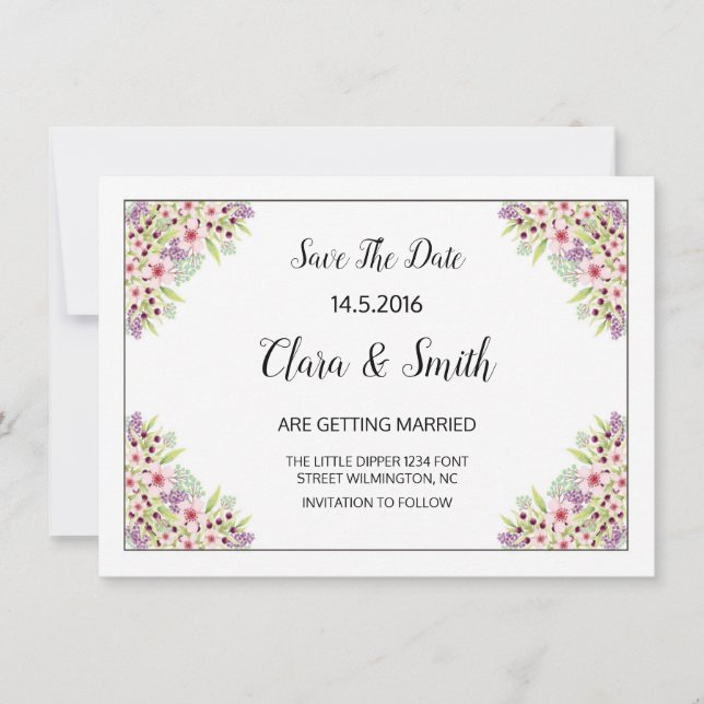 Reserva La Fecha Boda Guardar la Fecha PostCard (Anverso)