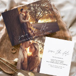 Reserva La Fecha Boda Guardar la foto manuscrita de fecha Minimalis<br><div class="desc">Boda manuscrita Guarda las tarjetas de fecha que tienen una foto en la parte delantera y trasera. Las tarjetas Save the Date Fall, Autumn, Winter, Spring o Summer contienen una moderna tipografía de escritura cursiva con letras a mano que son elegantes, simples y modernas para usar después de la minimalista...</div>