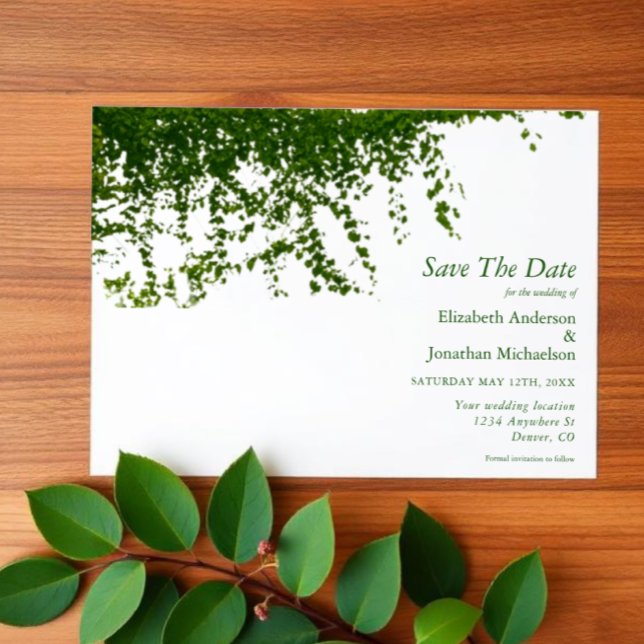 Reserva La Fecha Boda Hanging Ivy Greenery (Subido por el creador)