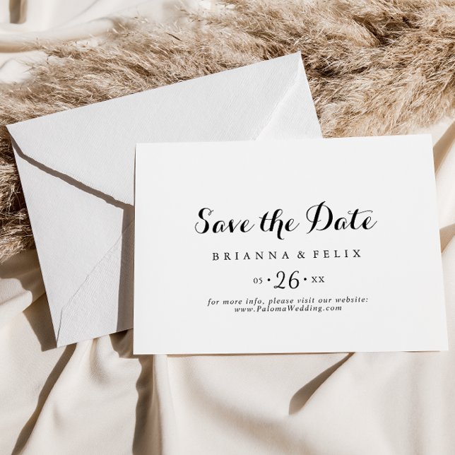 Reserva La Fecha Boda horizontal de caligrafía moderna (Subido por el creador)