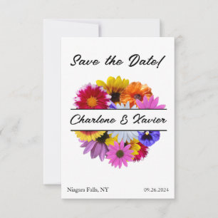 Reserva La Fecha Boda In Bloom - Floral Redonda Dividida