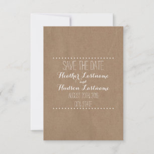 Reserva La Fecha Boda Inspirada En Cartón Guardar La Fecha