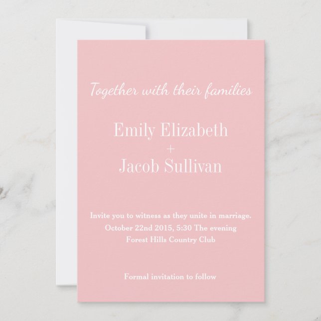 Reserva La Fecha Boda inspirado en las acuarelas - Verde azulado Gu (Anverso)