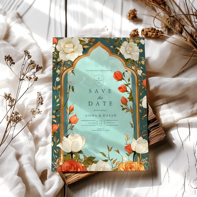 Reserva La Fecha Boda islámico floral (Subido por el creador)