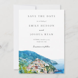 Reserva La Fecha Boda italiano de la costa de Amalfi