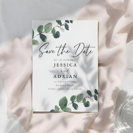 Reserva La Fecha Boda Leafy Green Elegance