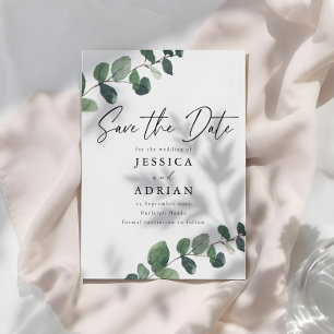 Reserva La Fecha Boda Leafy Green Elegance