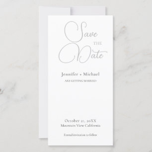 Reserva La Fecha Boda Matrimonio Caligrafía Minimalista