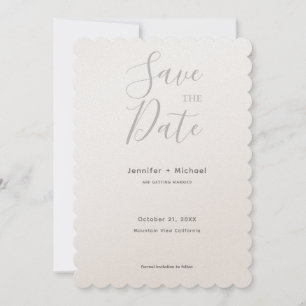 Reserva La Fecha Boda Matrimonio Minimalista Caligrafía Champán