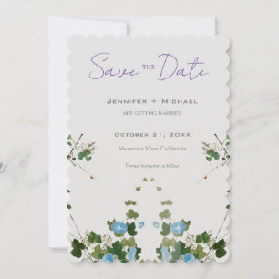 Reserva La Fecha Boda Matrimonio Minimalista Caligrafía Floral