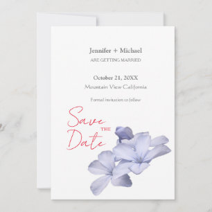 Reserva La Fecha Boda Matrimonio Minimalista caligrafía floral