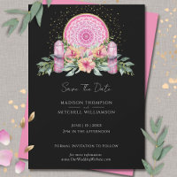 Boda metafísico de cristales de Mandala floral ros
