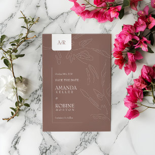 Reserva La Fecha Boda Minimalista abstracto elegante