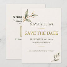 Boda minimalista botánica con champán salvia