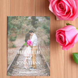 Reserva La Fecha Boda minimalista clásica con rosa rosa
