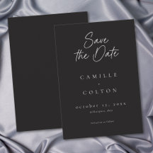 Boda Minimalista de Elegante Carbón Negro