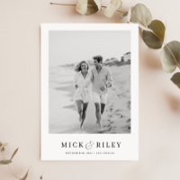 Boda Minimalista de texto y fotografía de época