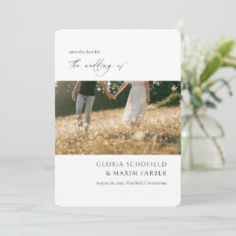 Reserva La Fecha Boda Minimalista Elegante Foto Moderna
