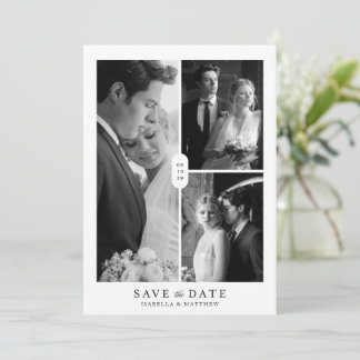 Reserva La Fecha Boda minimalista moderna con varias fotos