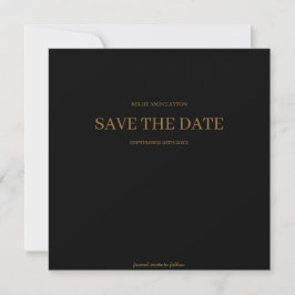 Reserva La Fecha Boda Minimalista Moderna Negra Save The Date